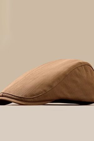 Heydeer-Hats,Fashion Newsboy Cap for Men Adjustable Herringbone Tweed Wool Hats Blend Flat Cap Ivy Cabbie Driving Hat.