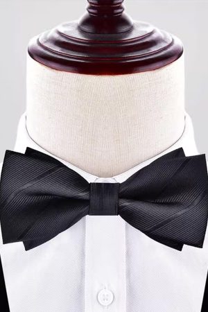 Naturesky-Bow ties,Young Men's Bow Ties Pre-Tied Style Formal Satin Classic Bowtie for Tuxedo Faux Silk.