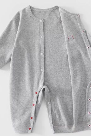 Greenpop-Infantwear,Baby Long Sleeve Jumpsuit , 100% Organic Cotton Romper One-Piece Outfit Coverall
